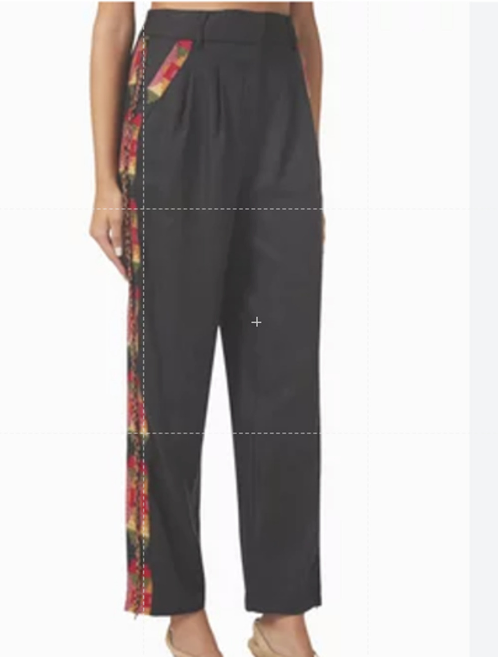 Farm Rio Pants Women's Size Large Linen Carrot Beaded Trim Fringe Boho Unique
